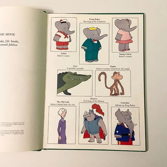 Vintage 1989 Babar The Movie Storybook  by Cathy East Dubowski Random House - Picture 9 of 13